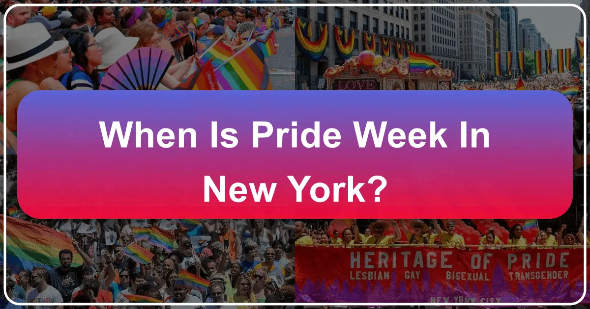 When is Pride Week in New York