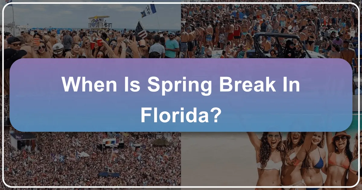 When is Spring Break in Florida?
