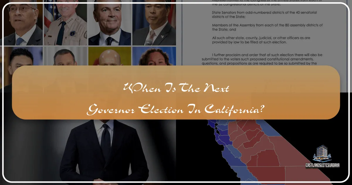 When is the Next Governor Election in California?