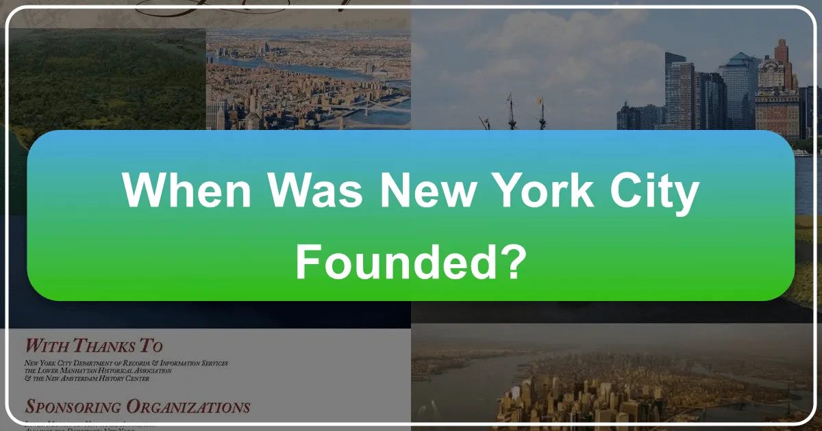 When Was New York City Founded?