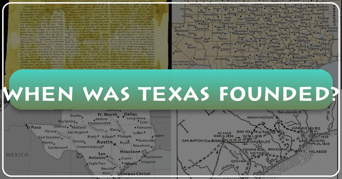 When Was Texas Founded? A Journey Through the Lone Star State's Formative Years