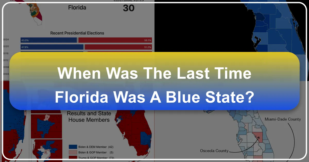 When Was the Last Time Florida Was a Blue State?