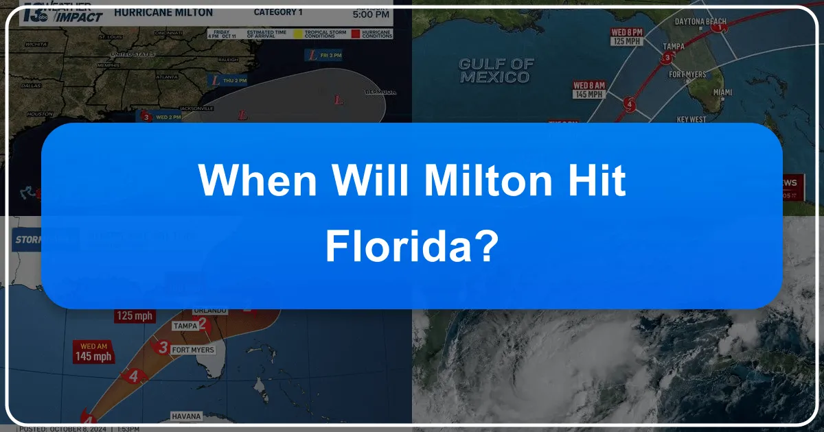 when will milton hit florida
