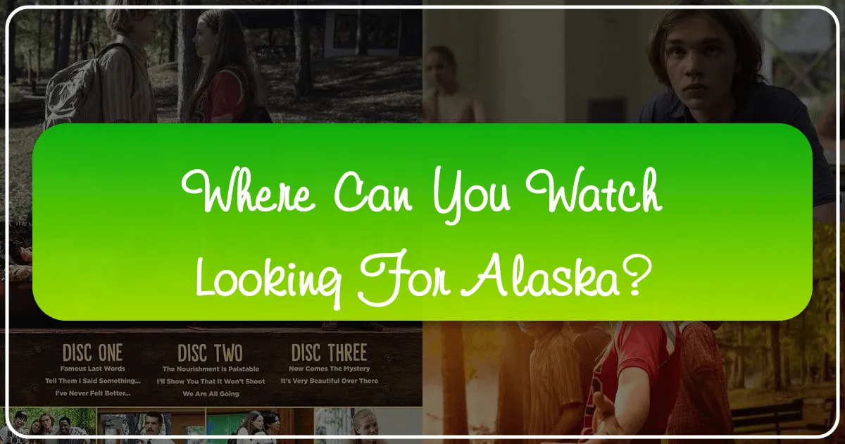 Where Can You Watch Looking for Alaska