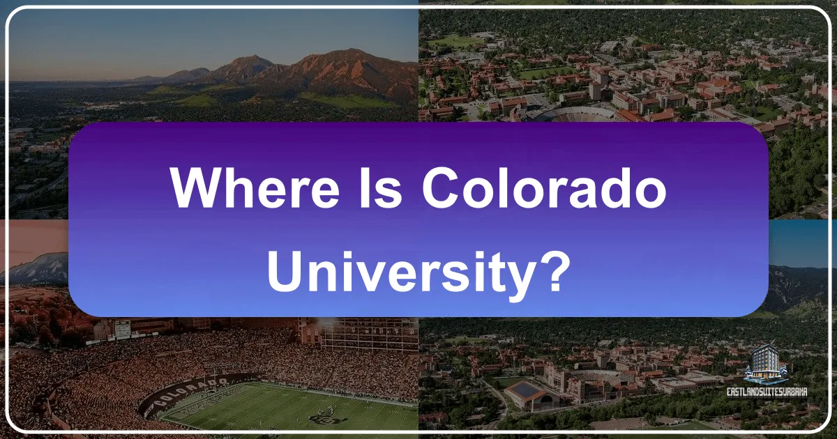 Unveiling the Location and Allure of the University of Colorado Boulder