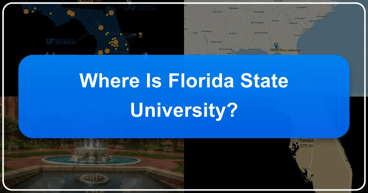 Where Is Florida State University? Discovering Tallahassee, Florida's Capital City Gem