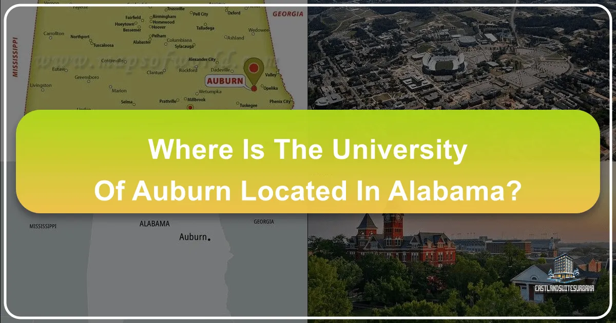 Where is the University of Auburn Located in Alabama?