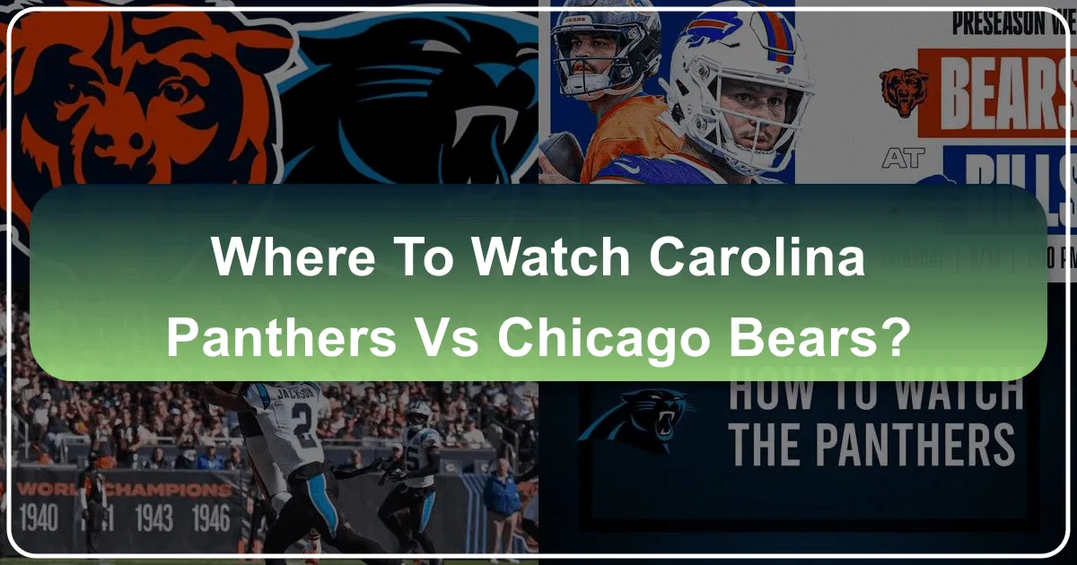 where to watch carolina panthers vs chicago bears