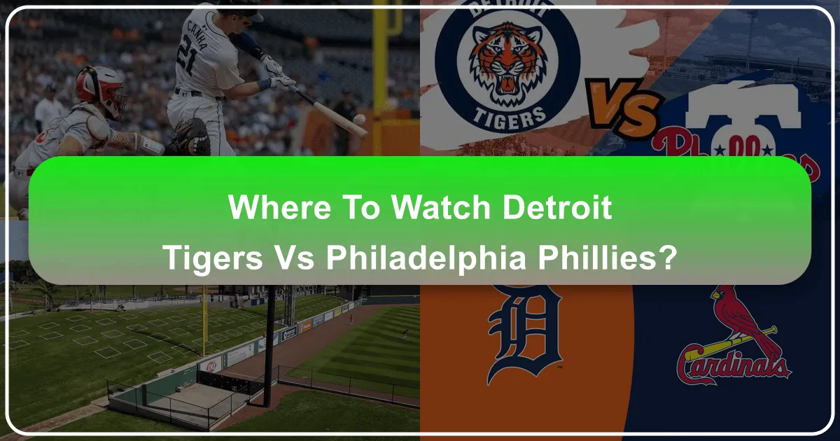 Where to Watch Detroit Tigers vs Phillies