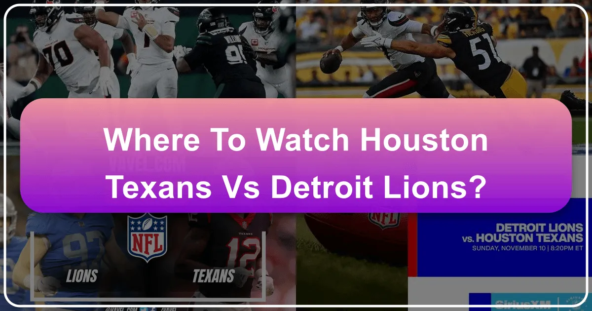 Where to Watch Houston Texans vs Detroit Lions: A Traveler's Guide to Game Day
