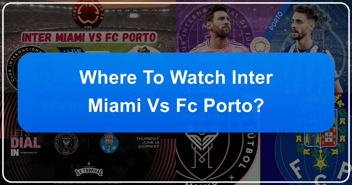 where to watch inter miami vs fc porto