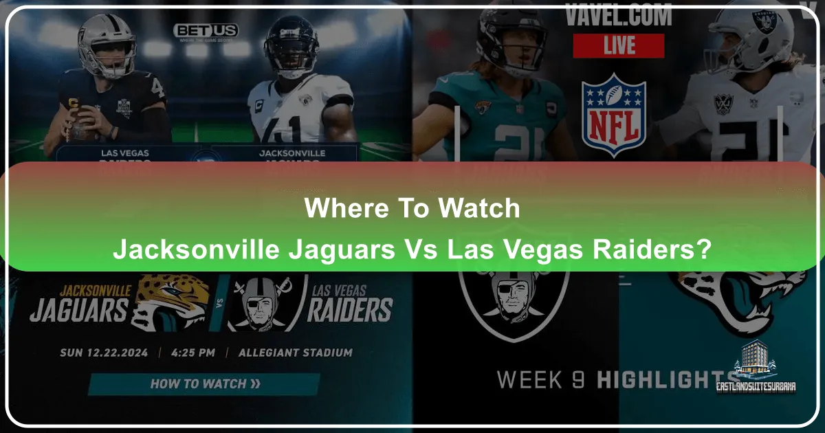 where to watch jacksonville jaguars vs las vegas raiders