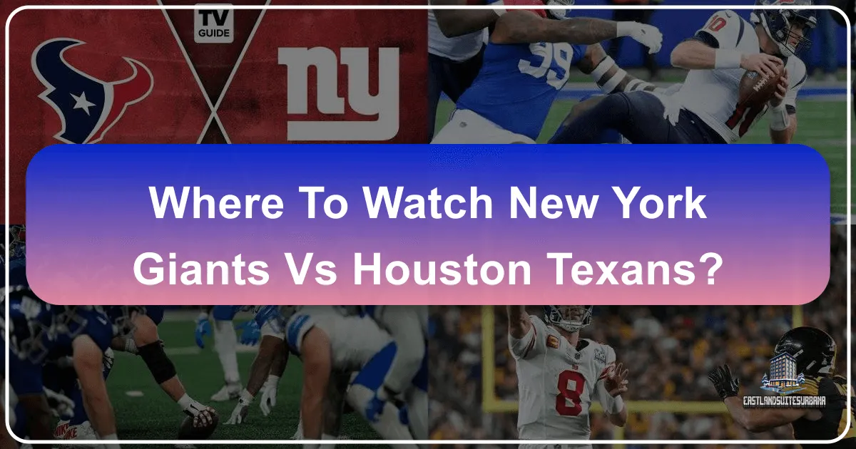 Where To Watch New York Giants Vs Houston Texans?