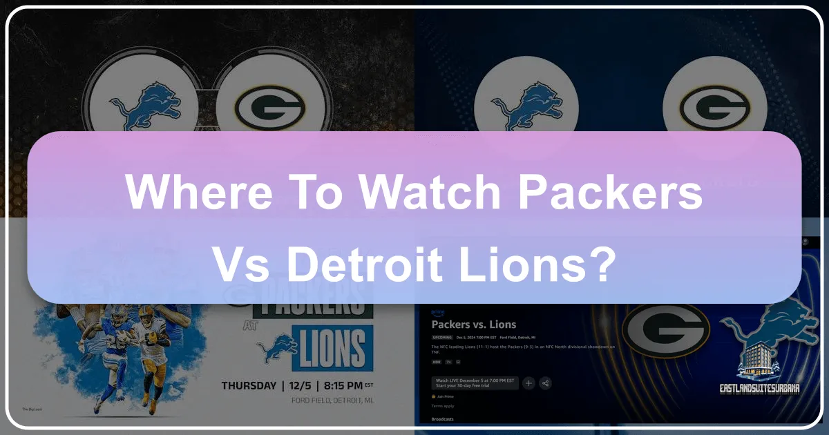 where to watch packers vs detroit lions