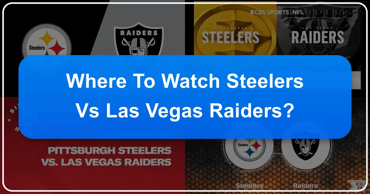 Where to Watch Steelers vs Las Vegas Raiders