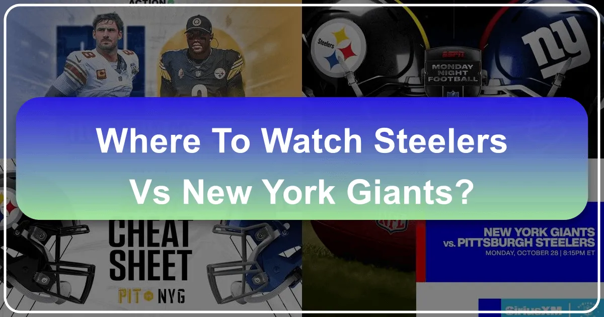 Where to Watch Steelers vs New York Giants: A Traveler's Guide to Game Day Excitement
