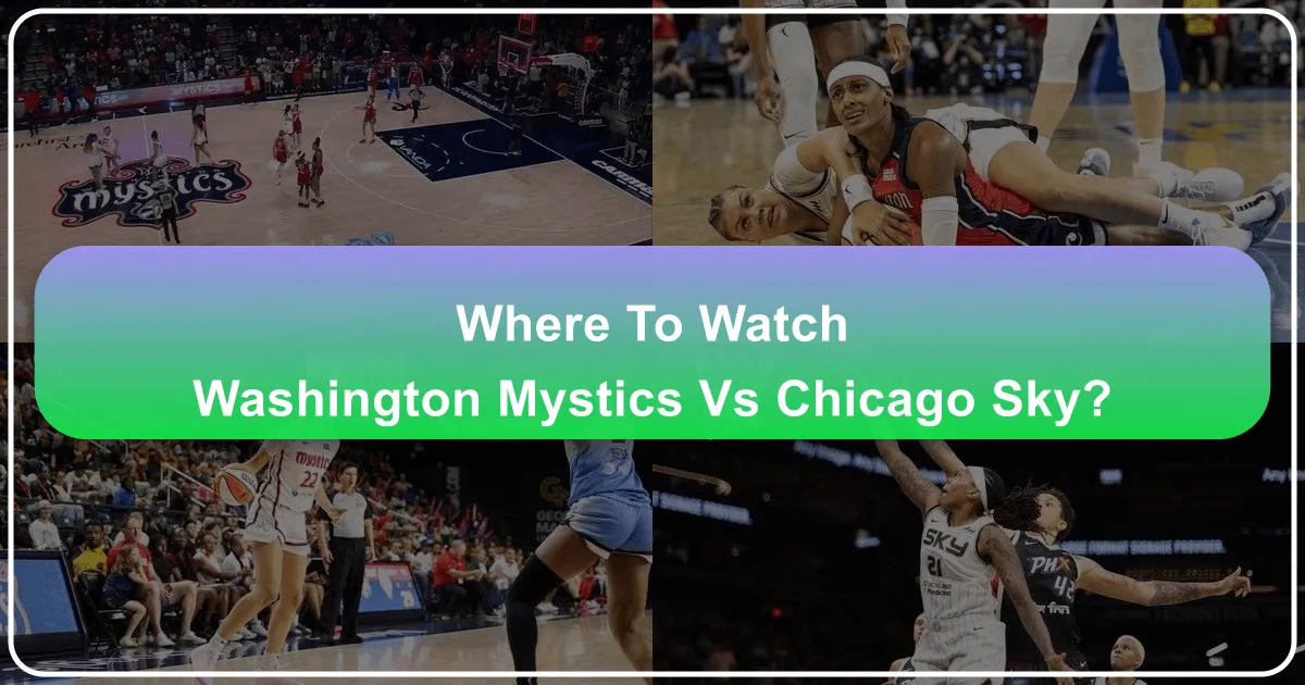 Where to Watch Washington Mystics vs Chicago Sky