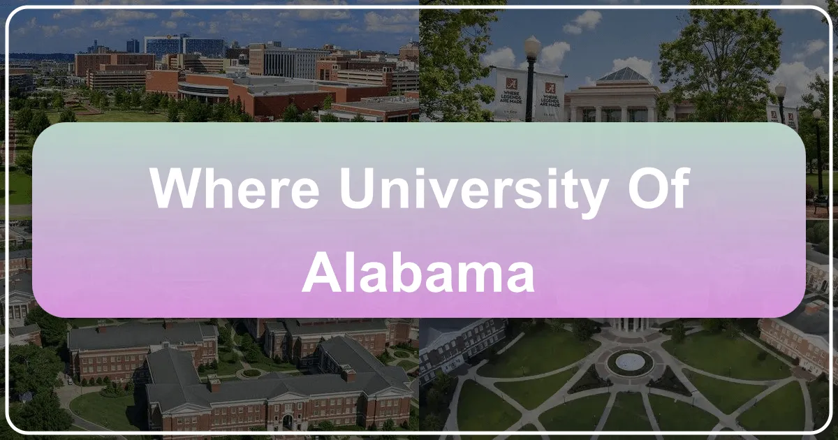 Tuscaloosa, Alabama: Unveiling the Home of the University of Alabama