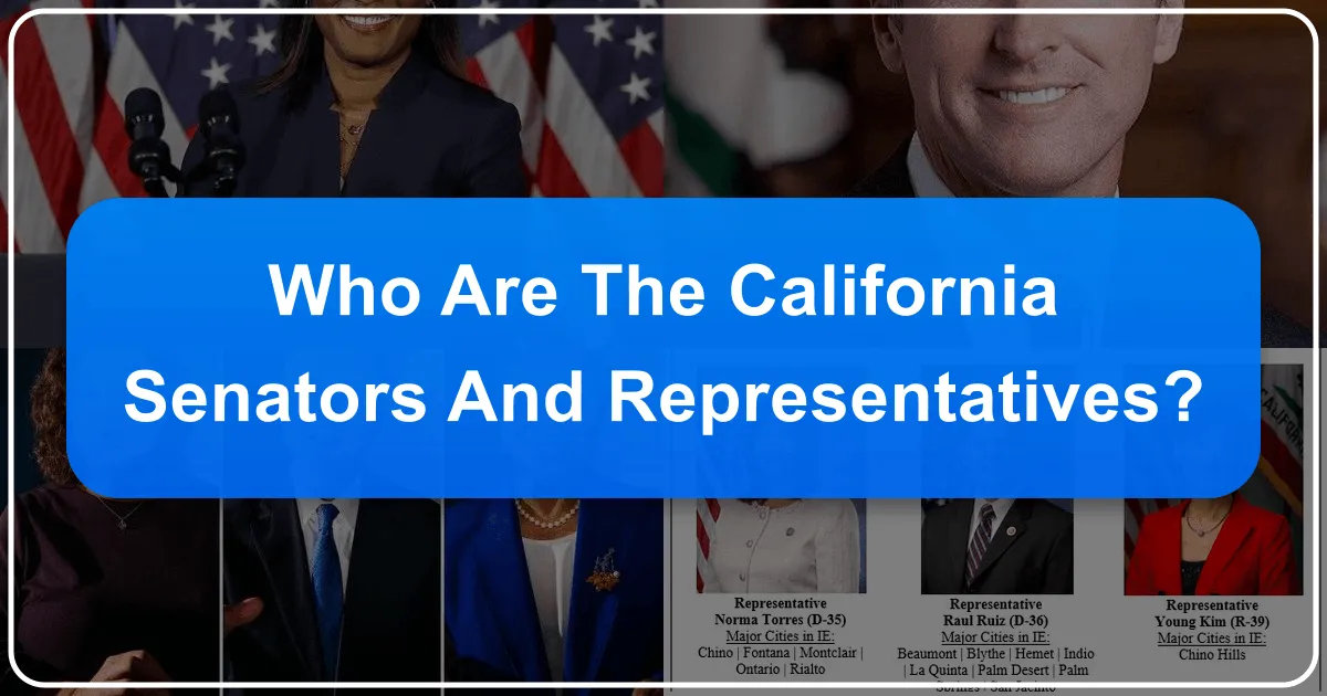 Who Are the California Senators and Representatives