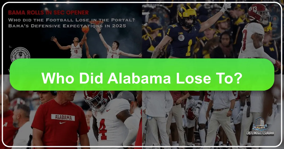 Who Did Alabama Lose To?