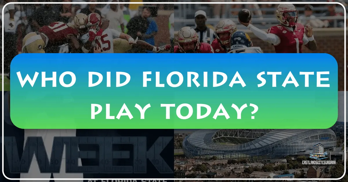 Who Did Florida State Play Today?