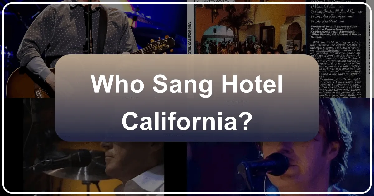 Who Sang Hotel California: An Ode to the Golden State's Enduring Allure