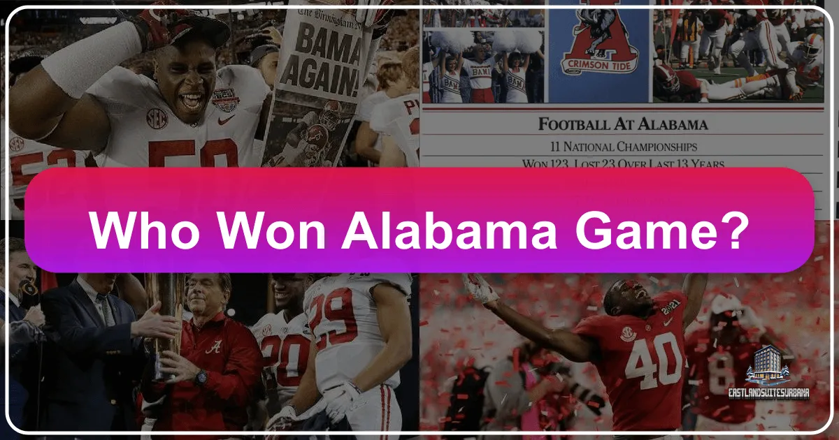 Who Won Alabama Game?