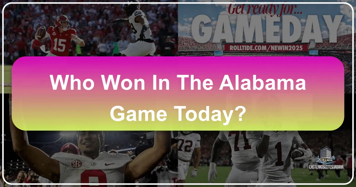Who Won In The Alabama Game Today?