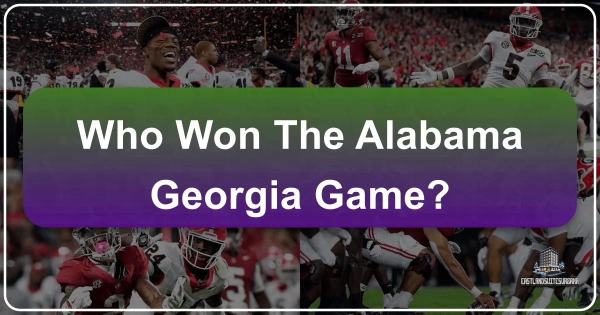 Who Won The Alabama Georgia Game?