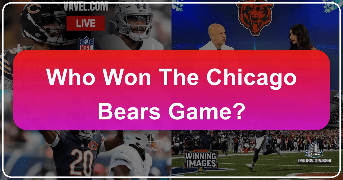 Who Won The Chicago Bears Game?