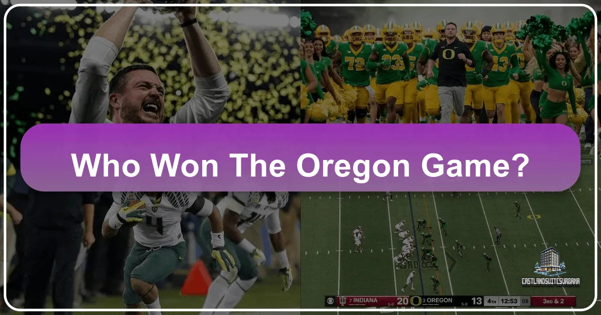 Who Won The Oregon Game?