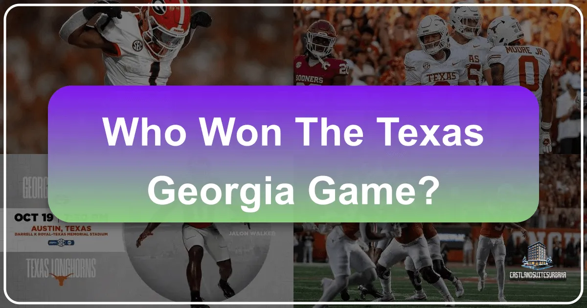 Who Won the Texas Georgia Game