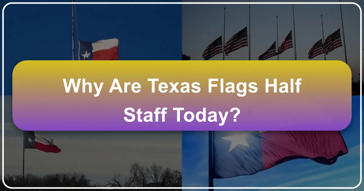 Why Are Texas Flags Half Staff Today?