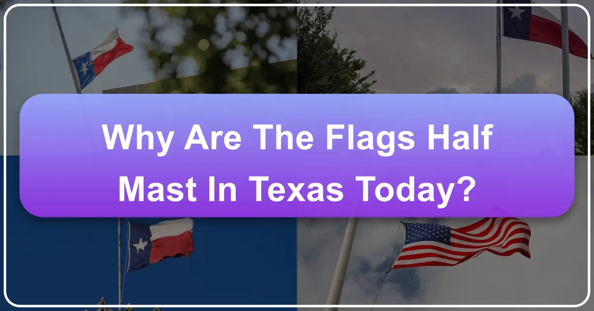Why Are The Flags Half Mast In Texas Today?